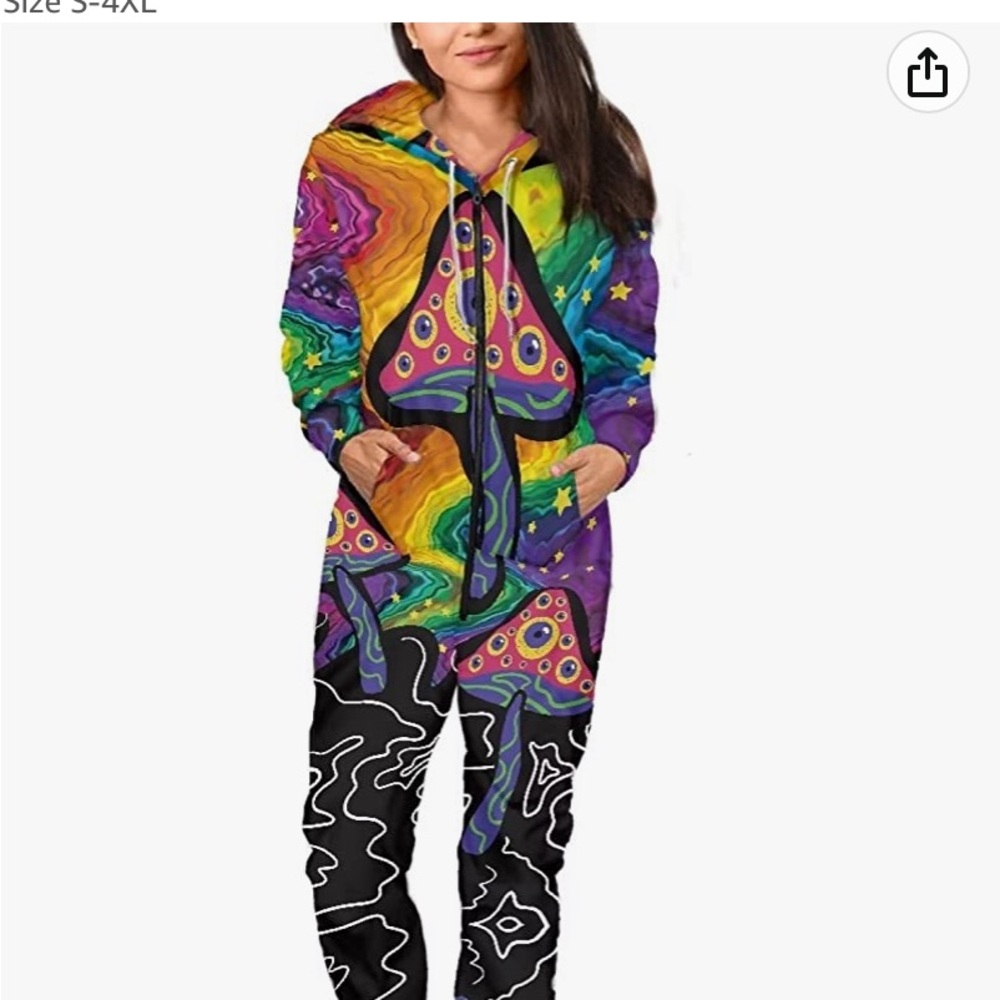 Brand new unisex mushroom jumpsuit